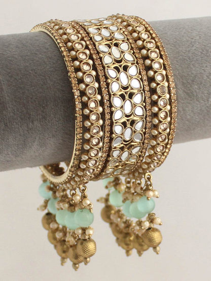 Azeen Bangle Set Mint Green T4 Jewels