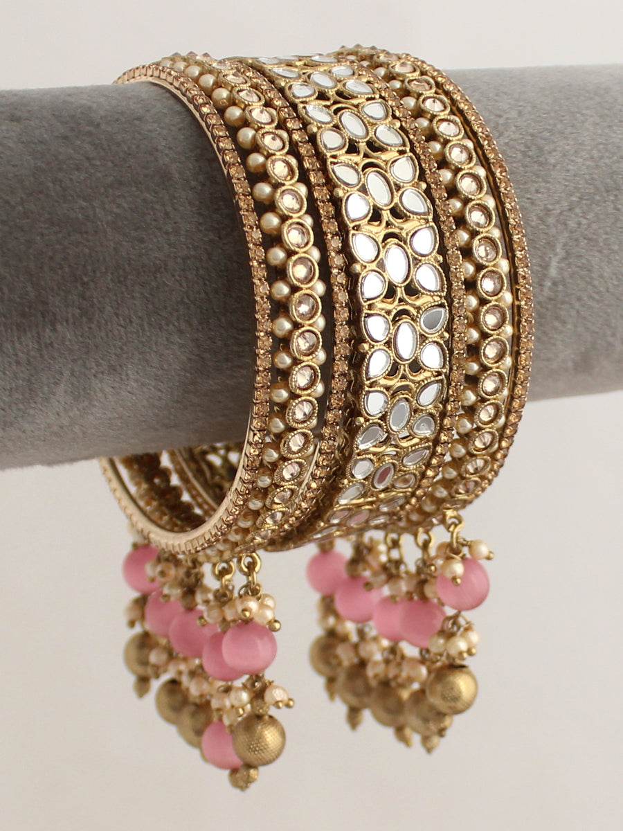 Azeen Bangle Set Pastel Pink T4 Jewels