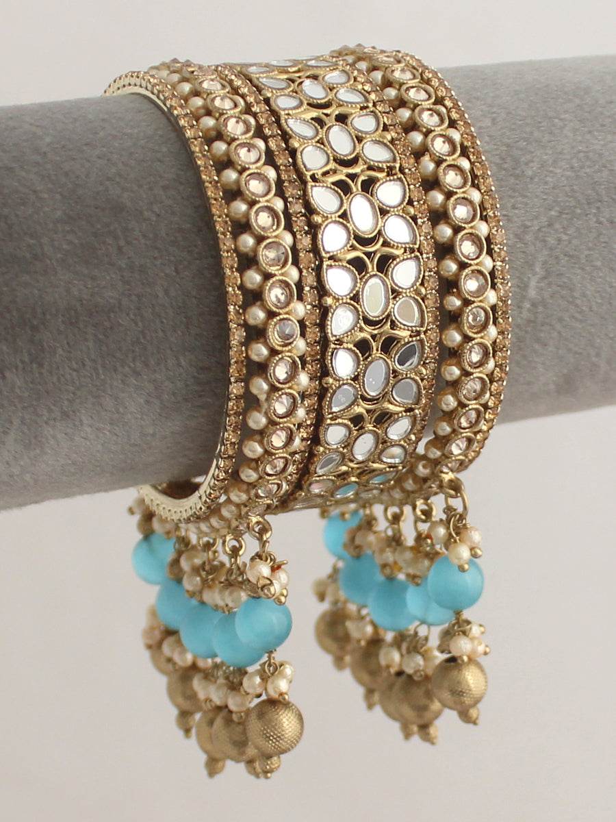 Azeen Bangle Set Aqua T4 Jewels