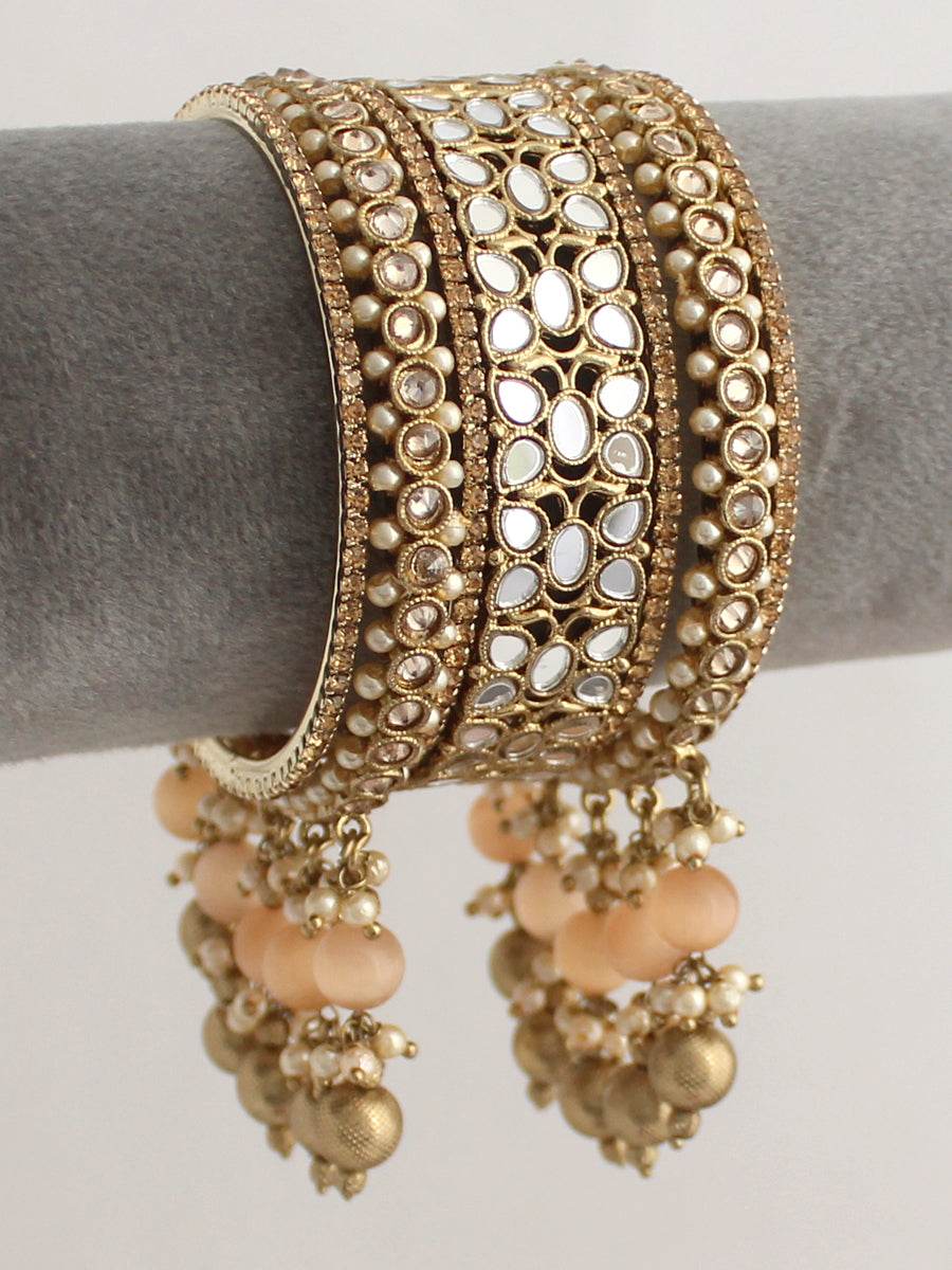 Azeen Bangle Set Peach T4 Jewels