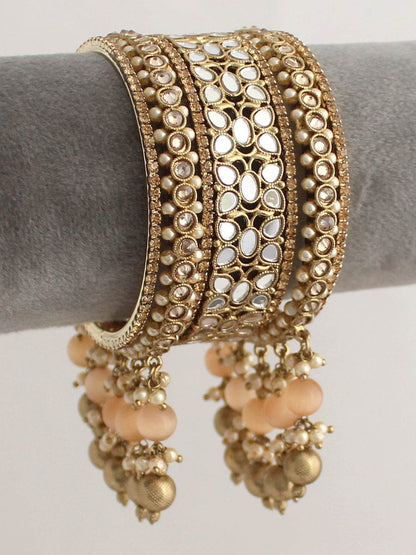 Azeen Bangle Set Peach T4 Jewels