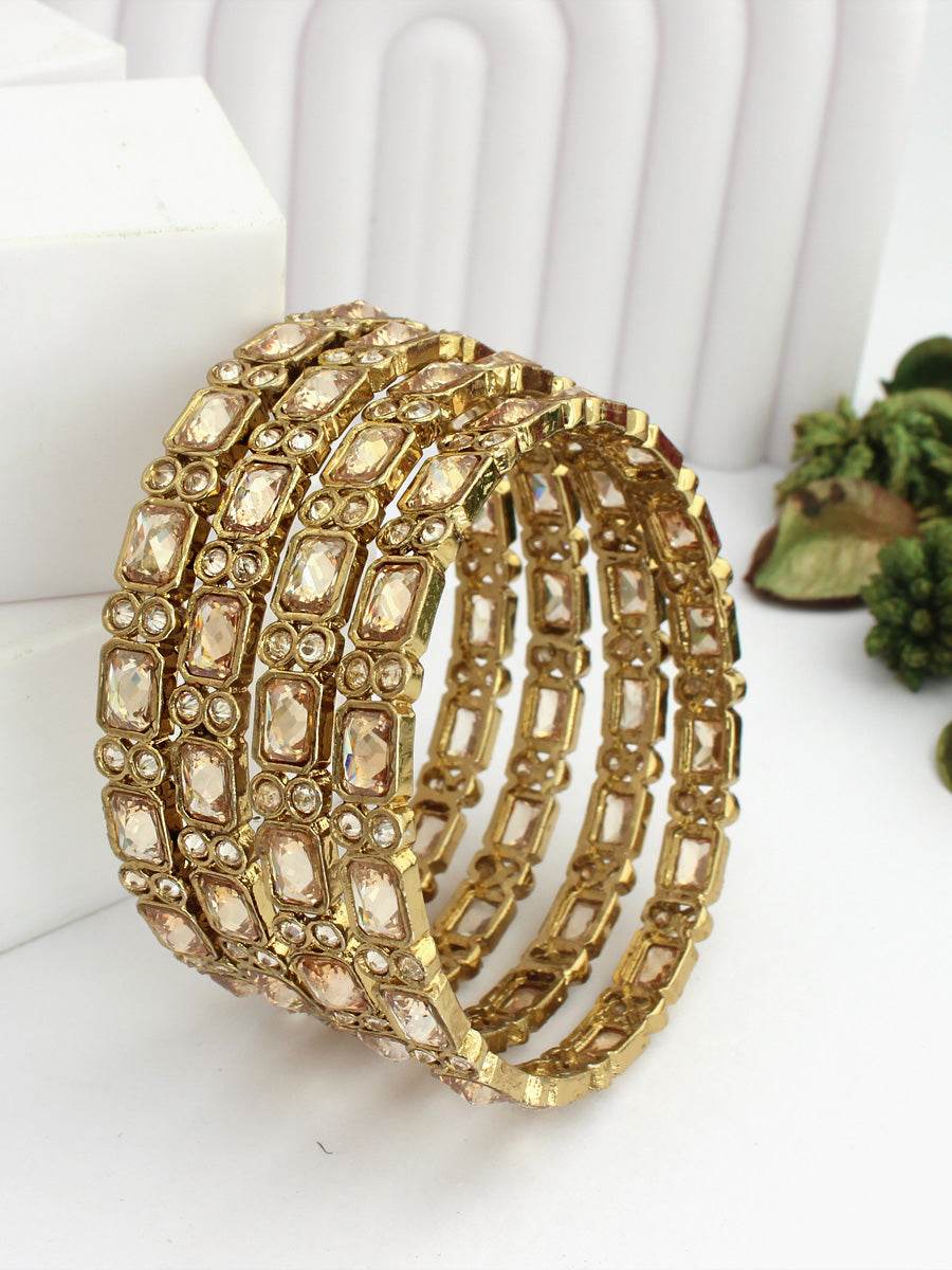 Megha Bangle Set Golden T4 Jewels
