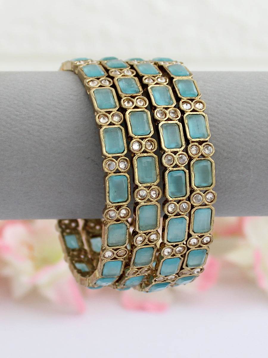 Ruhina Bangle Set Aqua T4 Jewels