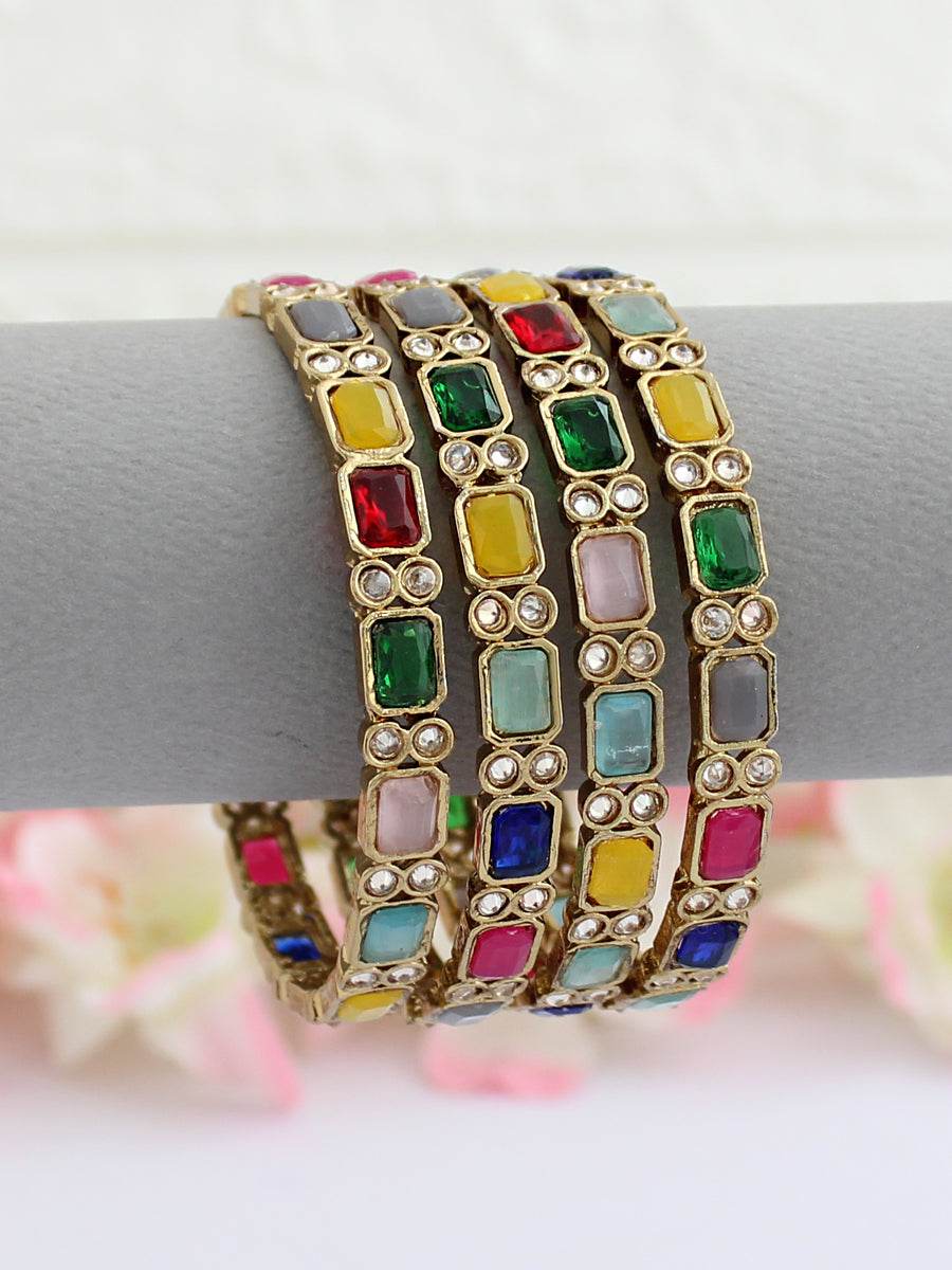 Ruhina Bangle Set Multicolor 2.8 T4 Jewels