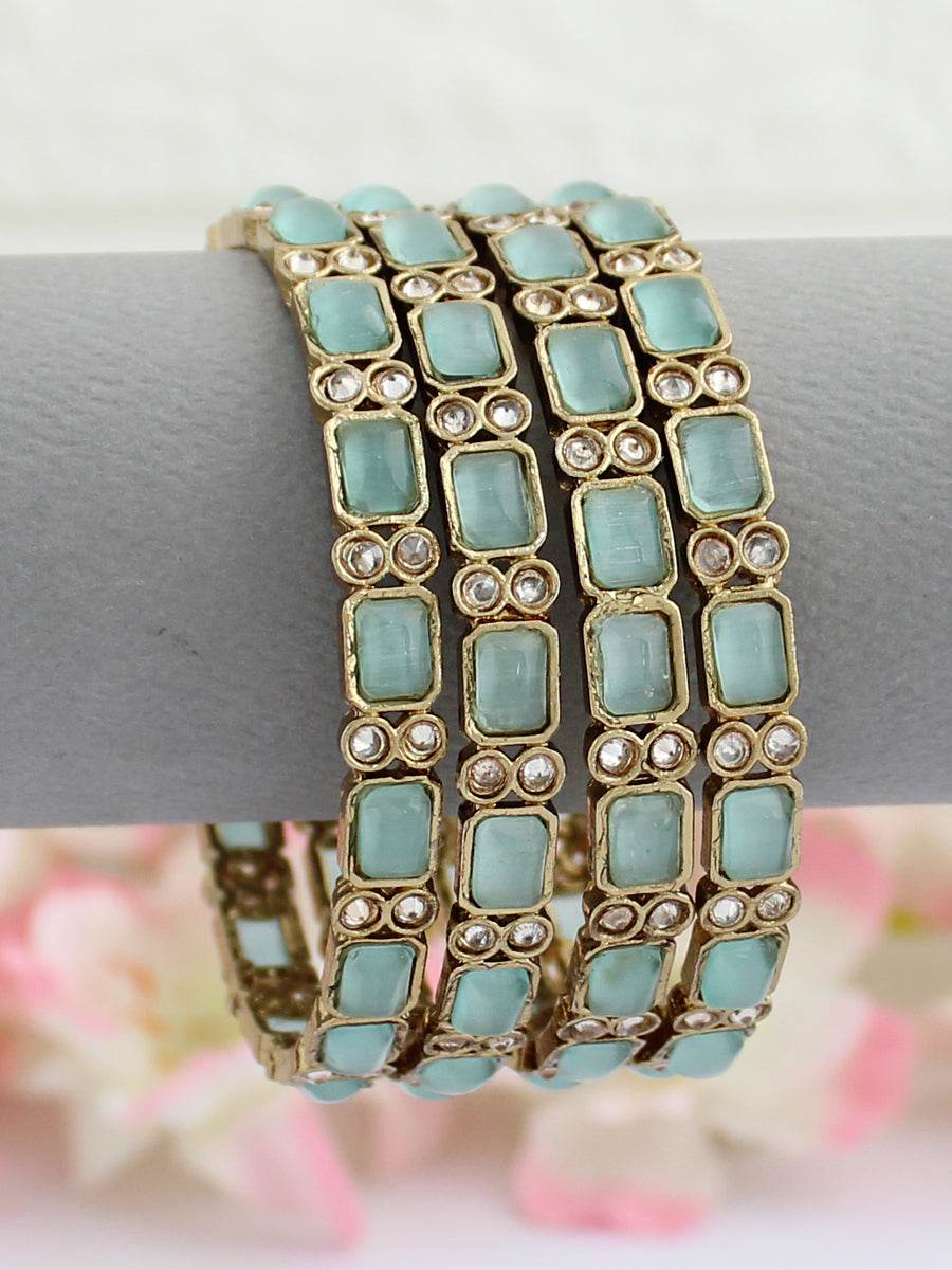 Ruhina Bangle Set Mint Green T4 Jewels