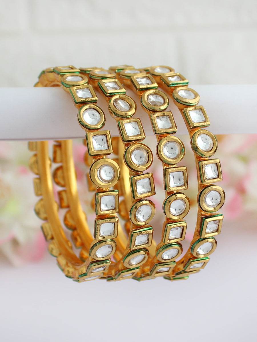 Shibani Bangle Set White T4 Jewels