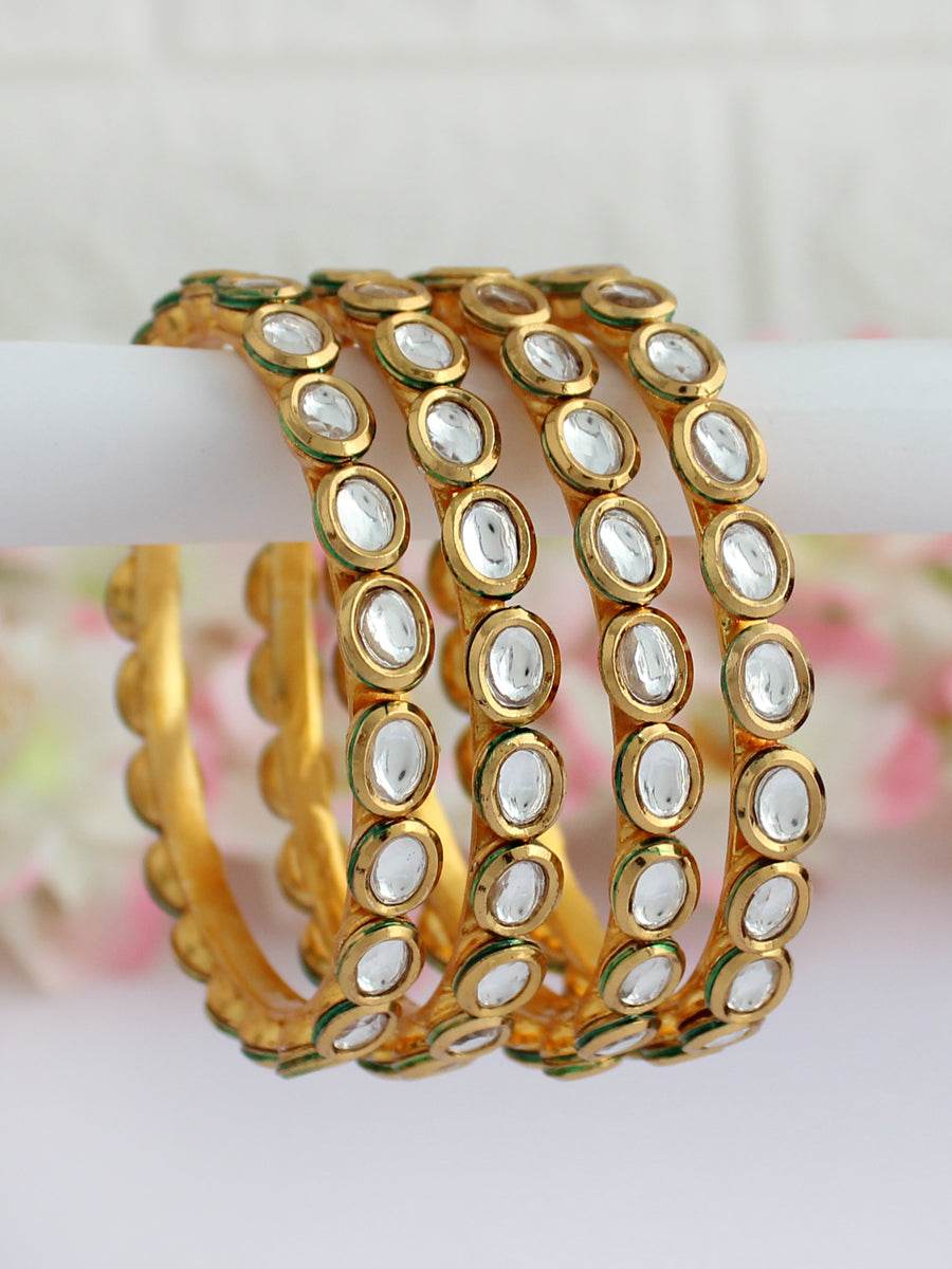 Anmol Bangle Set White 2.4 T4 Jewels