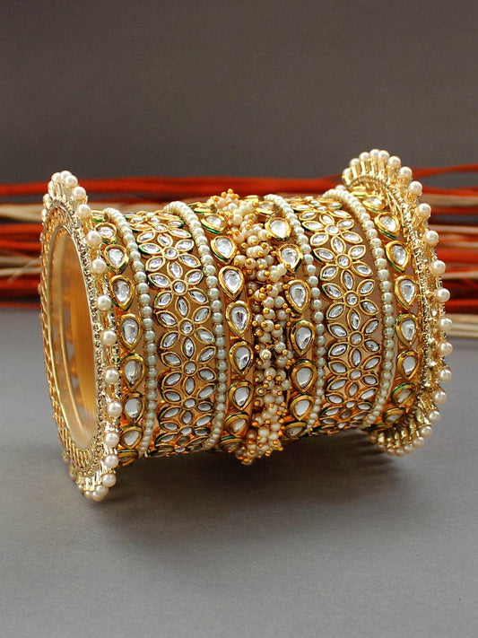 Madiha Bangle Set White T4 Jewels