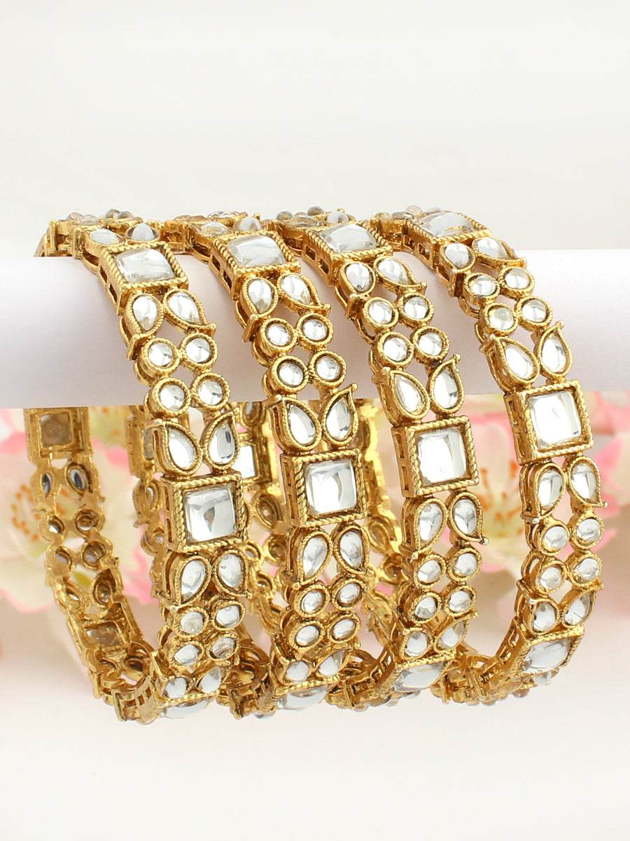Sonal Bangle Set Stack White T4 Jewels