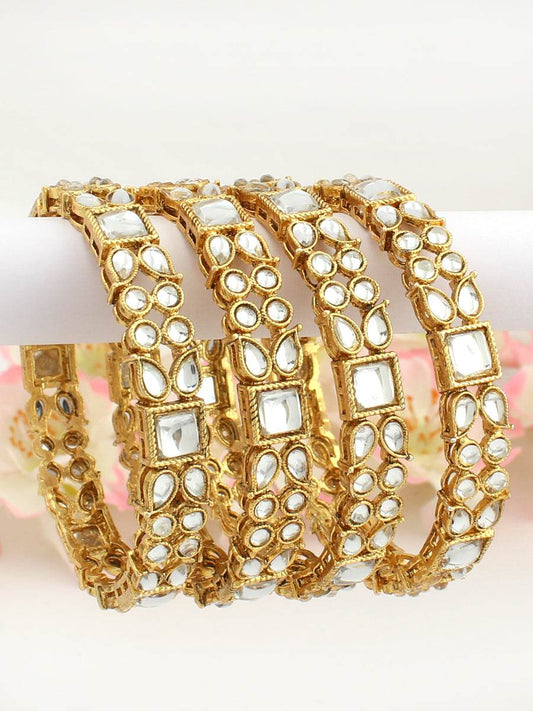Sonal Bangle Set Stack White T4 Jewels