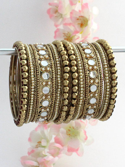 Rayma Mirror Bangle Set / Stack Golden T4 Jewels