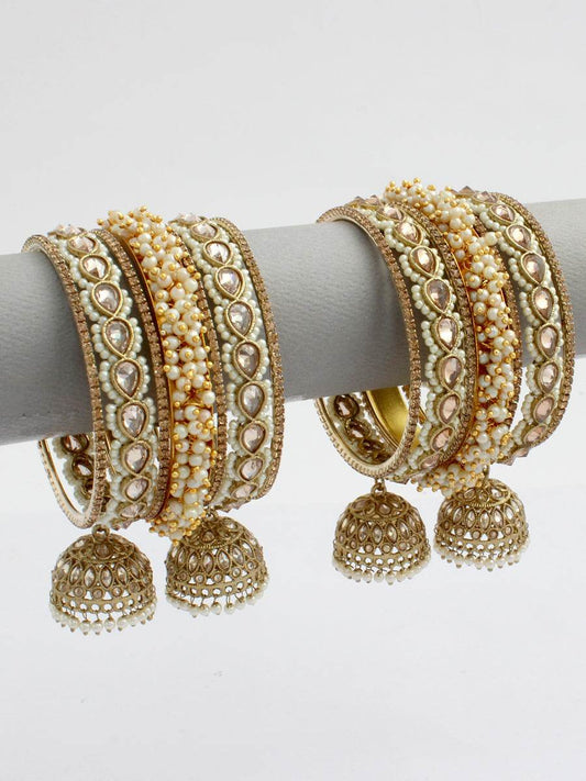 Zareen Bangle Set Golden T4 Jewels