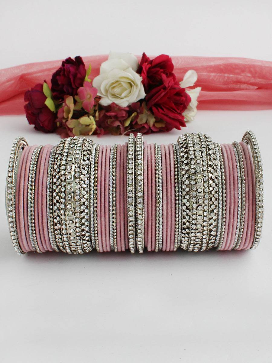 Liyana Bangle Set Pastel Pink T4 Jewels