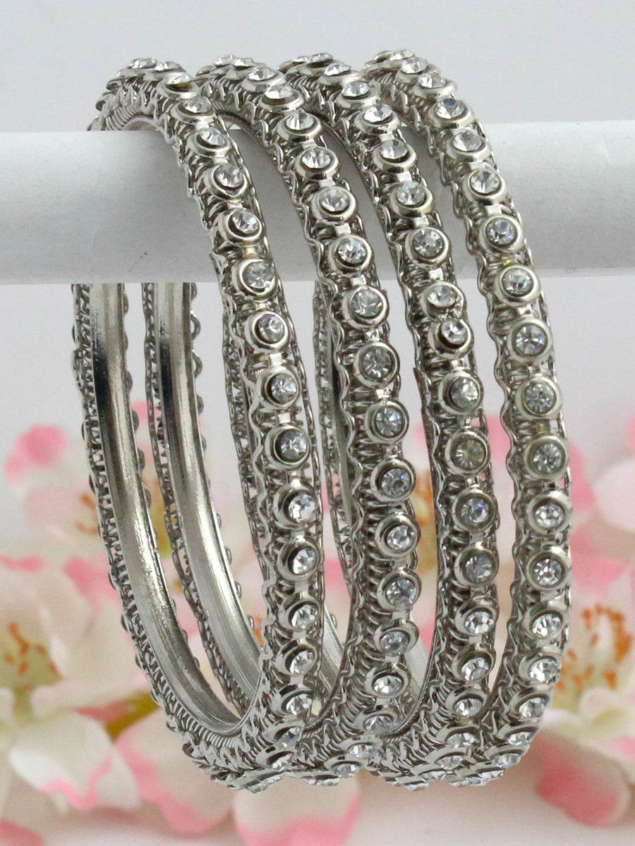 Saloni Bangle Set Silver 2.4 T4 Jewels