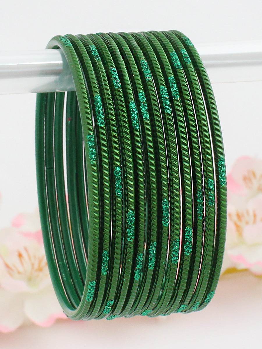 Yukti Bangle Set Green T4 Jewels