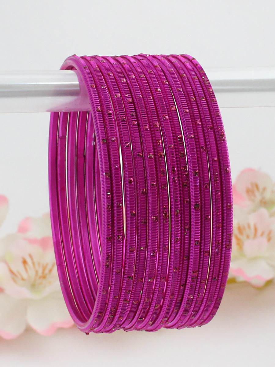 Pia Bangle Set Hot Pink T4 Jewels