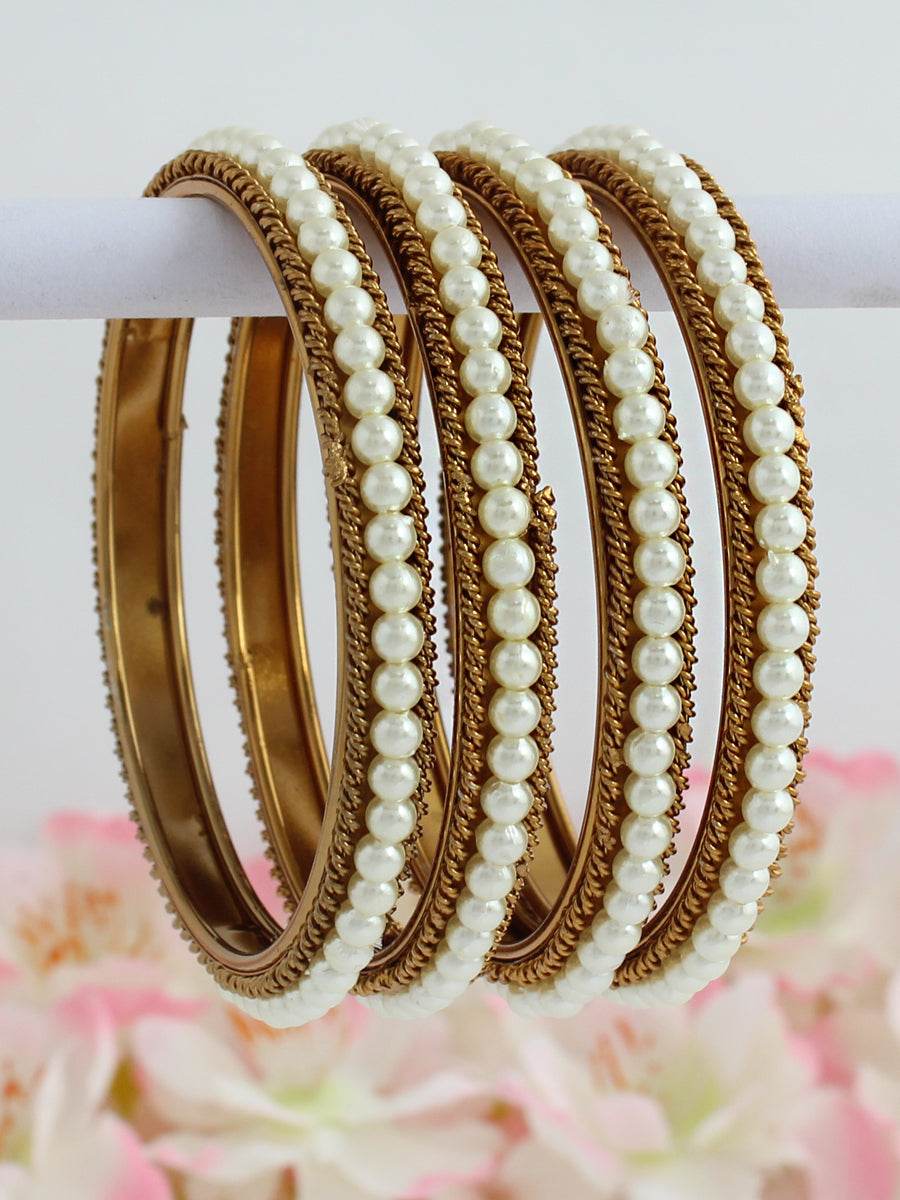 Garima Bangle Set White T4 Jewels