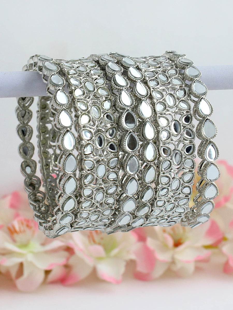 Aisha Bangle Set / Stack Silver T4 Jewels