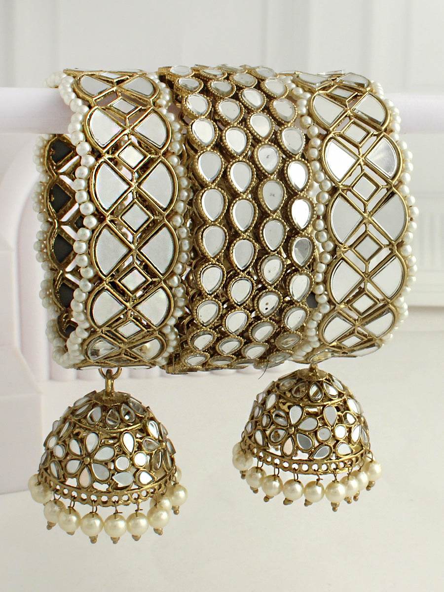 Ishrat Bangle Set / Stack Gold T4 Jewels