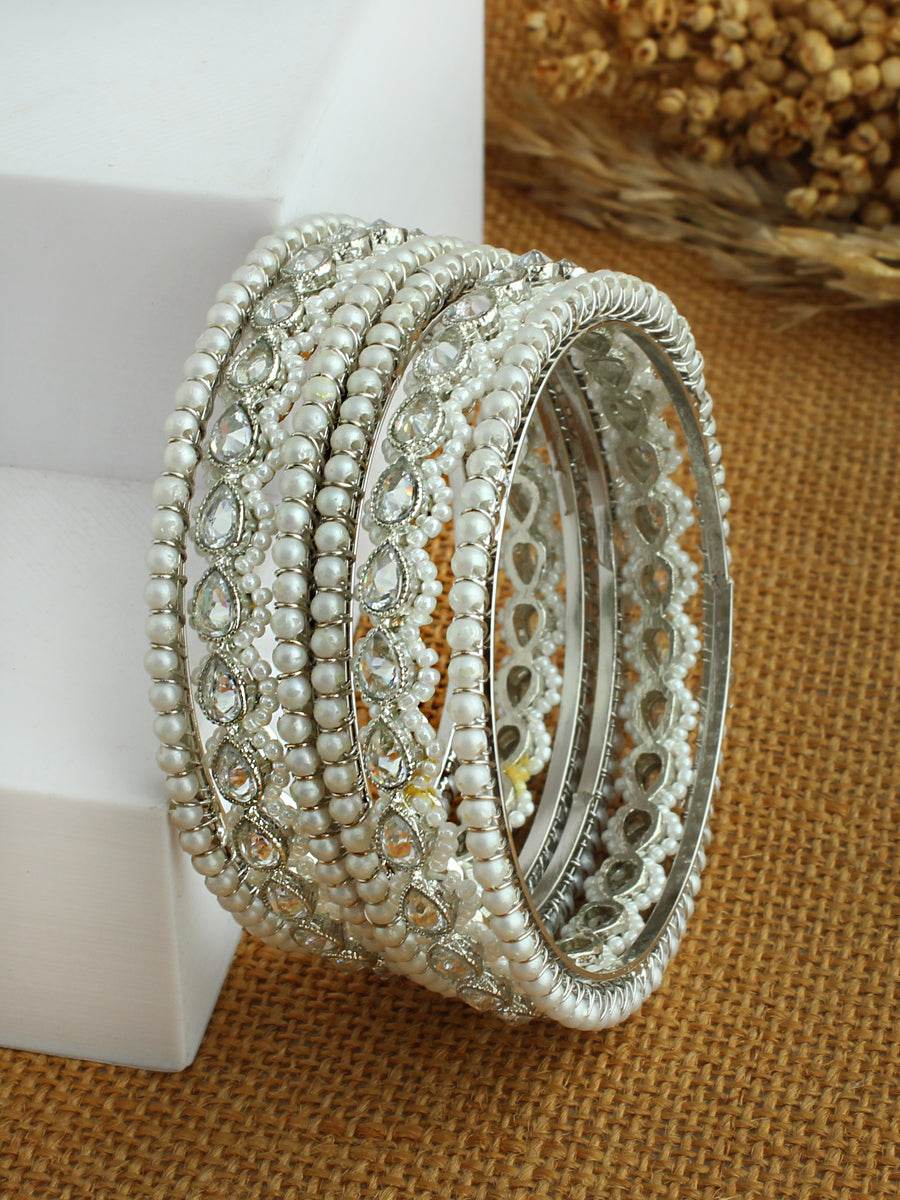 Anisha Bangle Set Silver 2.4 T4 Jewels