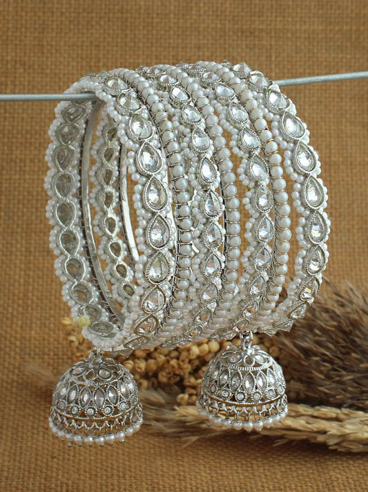 Naysha Bangle Set Silver 2.4 T4 Jewels