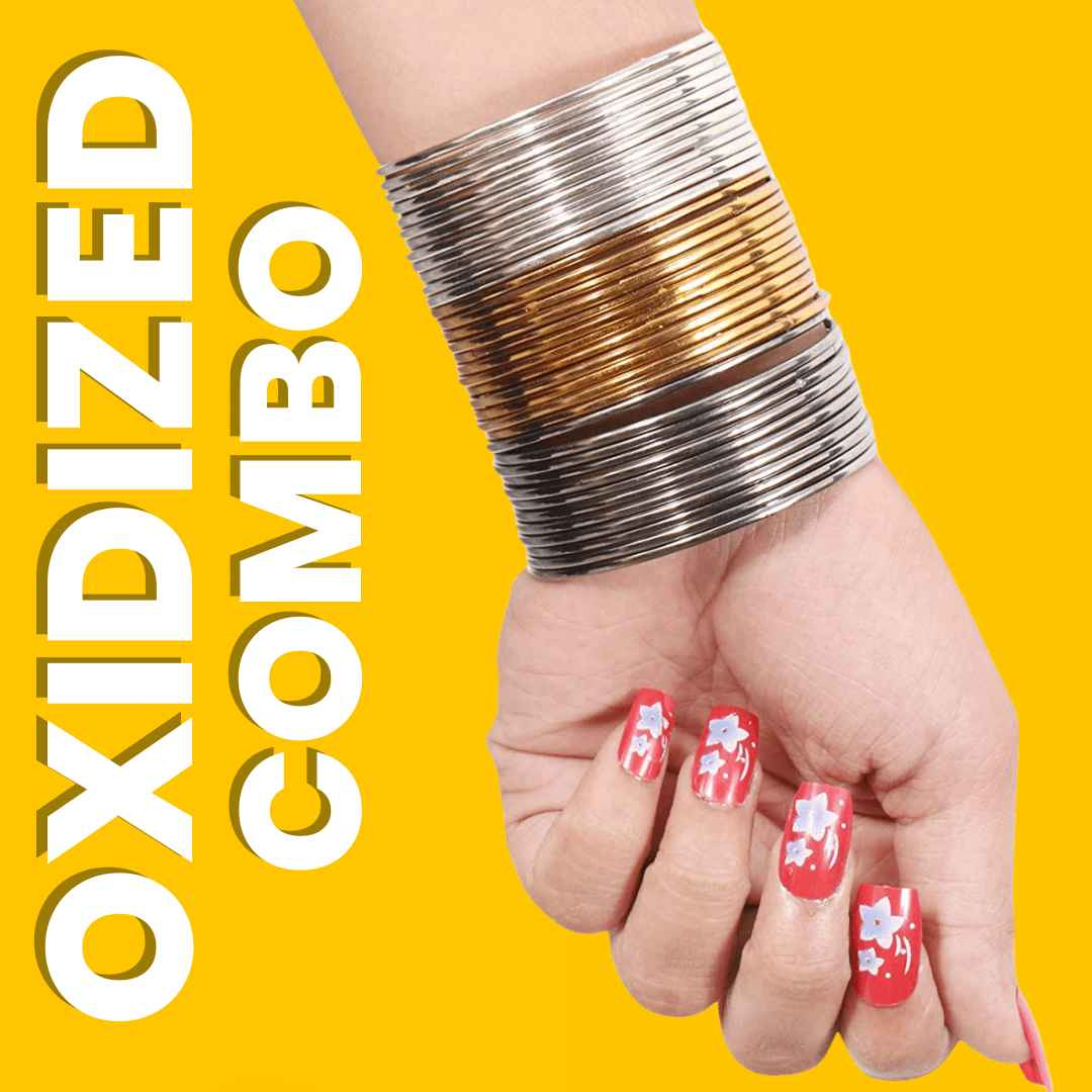 T4 Jewels Oxidized Bangles Set (Pack Of 36).