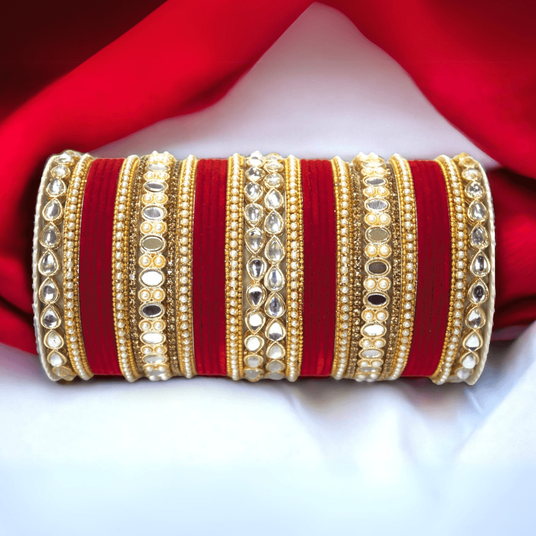 Rich Texture bangle set with Silk thread Bangles by T4 Jewels T4 Jewels