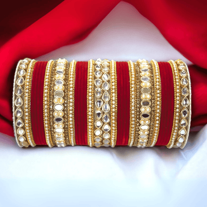 Rich Texture bangle set with Silk thread Bangles by T4 Jewels T4 Jewels